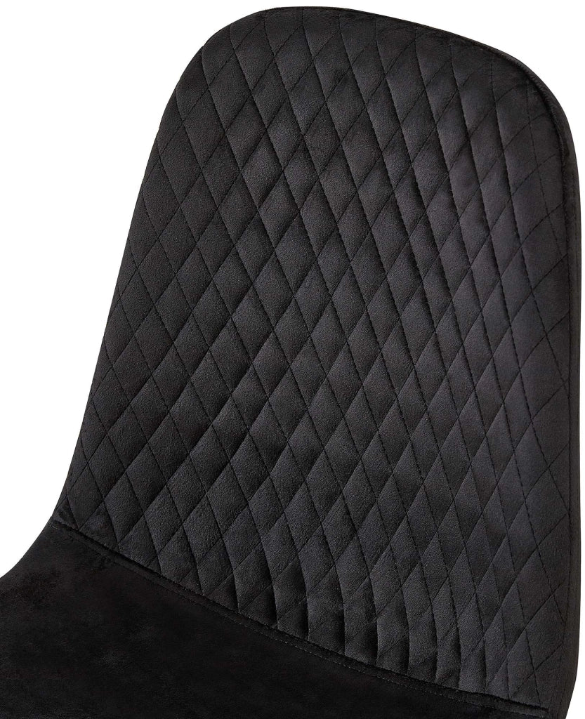 Set di 4 sedie Giverny nero,Velluto