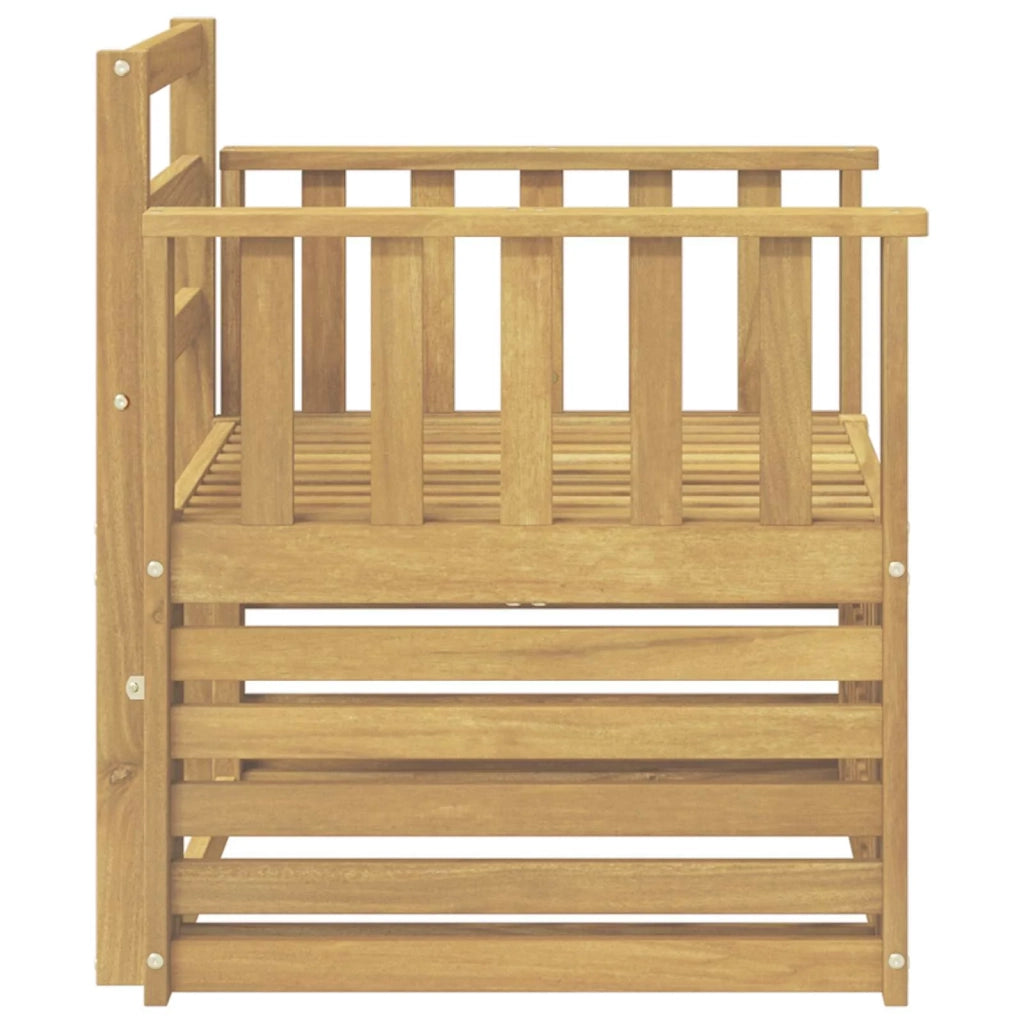 2 Pezzo Set di divani da esterno-Sofa da giardino Legno di Acacia Massello 464780