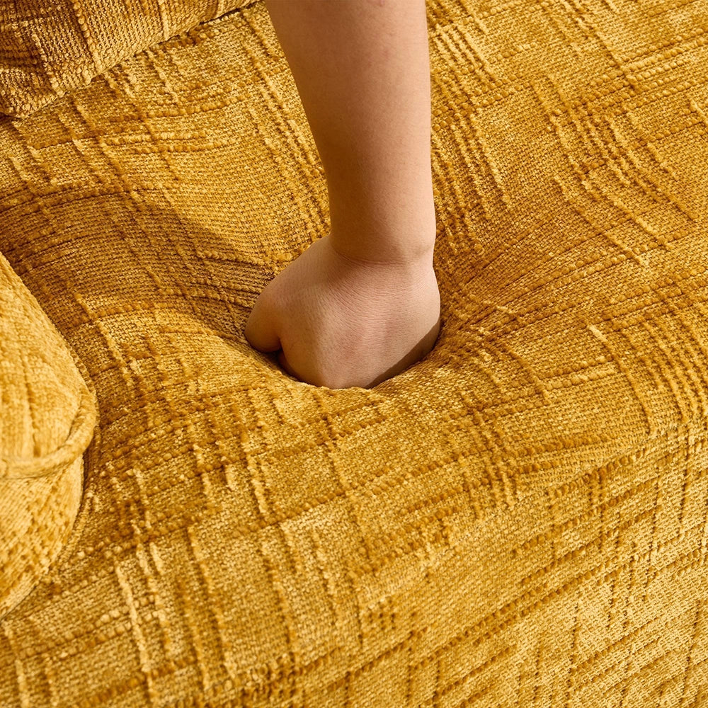 Canap¨¦ due posti curvato giallo - Xylo - Accoudoirs, compressibile, nessun montaggio
