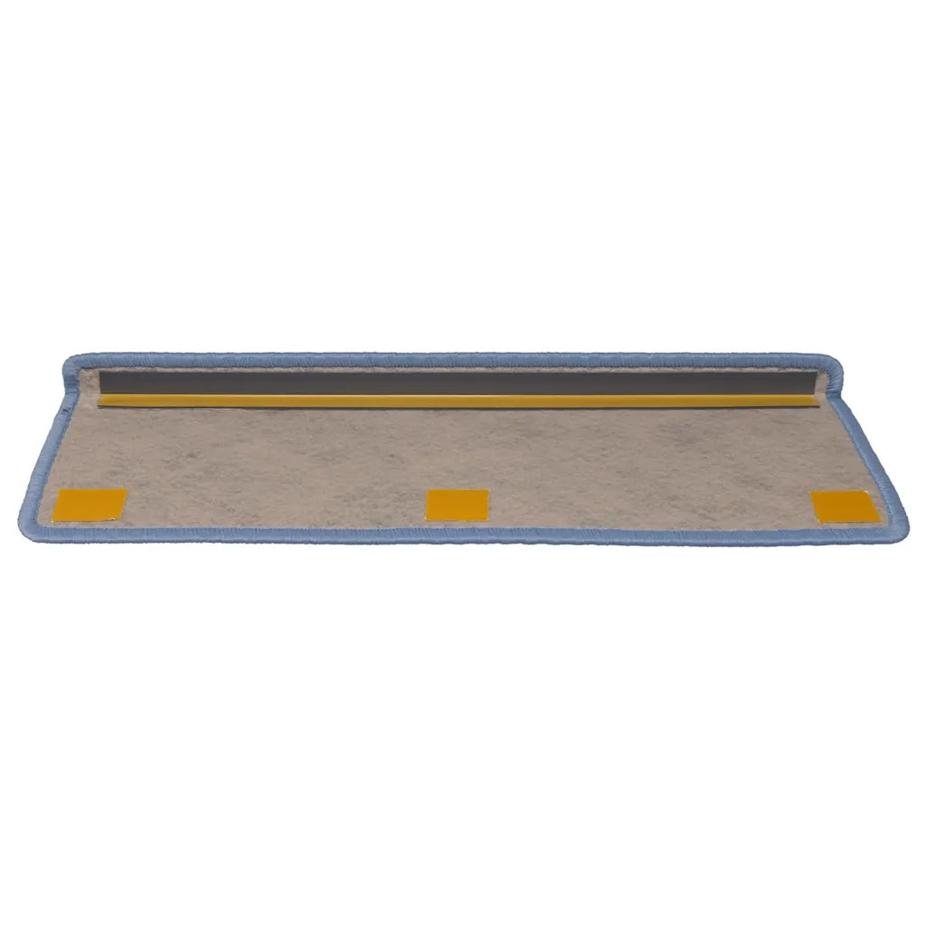 Tappeti Autoadesivi Scale Aspetto Sisal 15 pz 65x21x4 cm Blu 326886