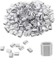 Alumini Alveoli 300 pezzo - Alumini Viti a Persino 2mm - Alumini Chiavi a Crimp - Impianti di Cavi - Sistemi di Chiusura - Eseguimento Robusto - Crimpature