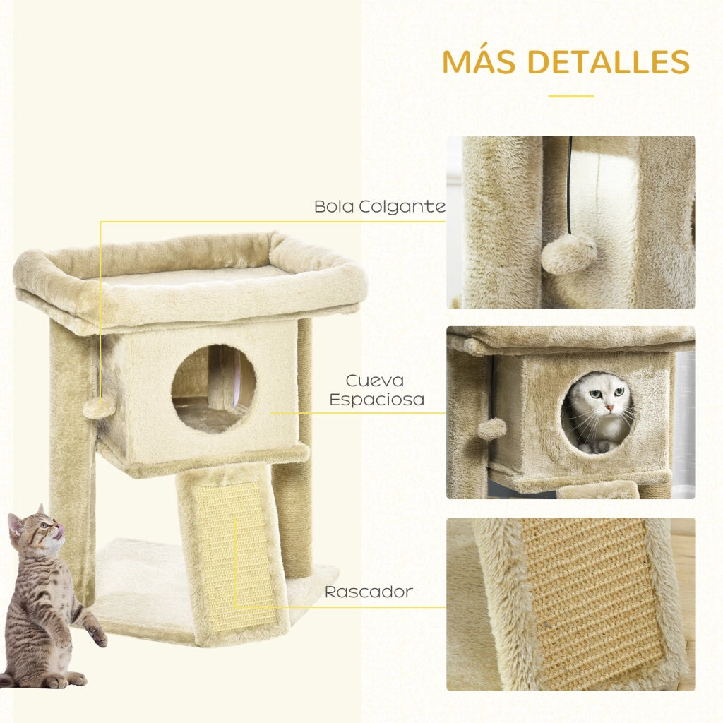Albero tiragraffi per gatti con rampa e letto ¨C zephmum ¨C 40x40x57 cm