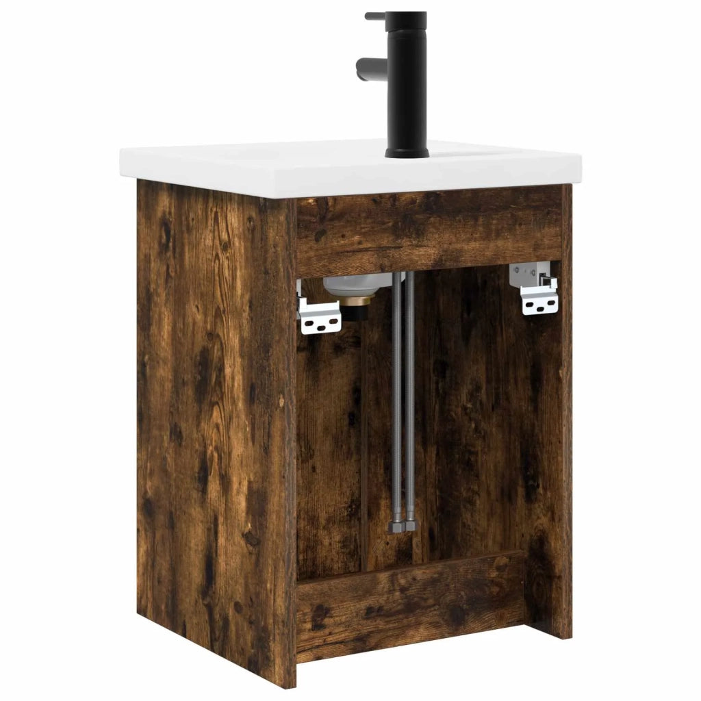 Mobile bagno con rubinetto Rovere Fumo 42 x 40 x 74,5 cm 889533