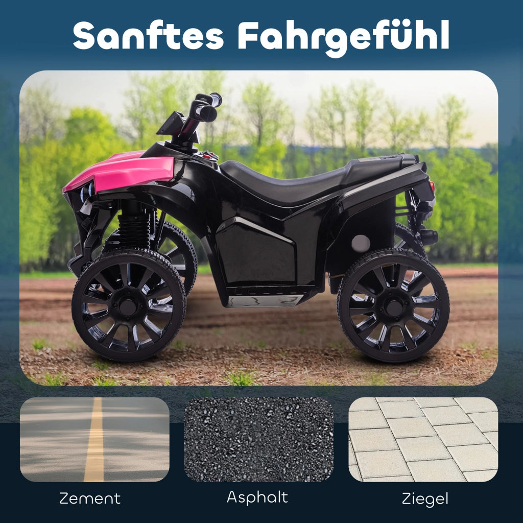 Quad elettrico per bambini 6V con LED e musica ¨C Minimal ¨C rosa