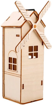 Kit di costruzione per mulino a vento in legno - Giocattolo educativo per progetti scientifici - Set di attività creativa per bambini - Adatto per bambini di 10 anni e oltre - Dimensioni: D...