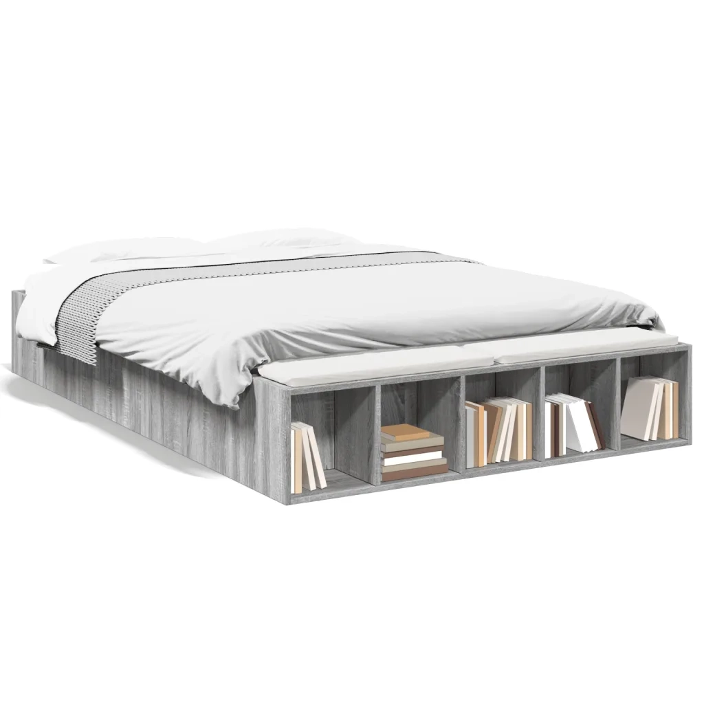 Giroletto-Struttura Letto Grigio Sonoma 120x190 cm in Legno Multistrato 223054