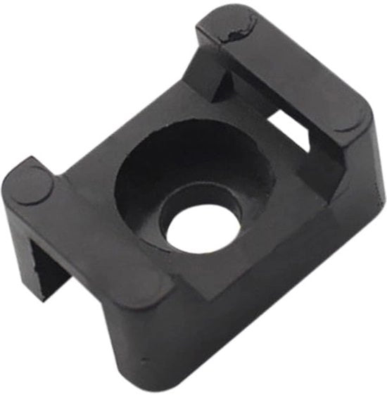 Cable Tie Herbruikbaar - Supporto per Cavo - Cavo Regolatore - Nylon - Nero/Bianco - 100x Supporto per Cavo Base