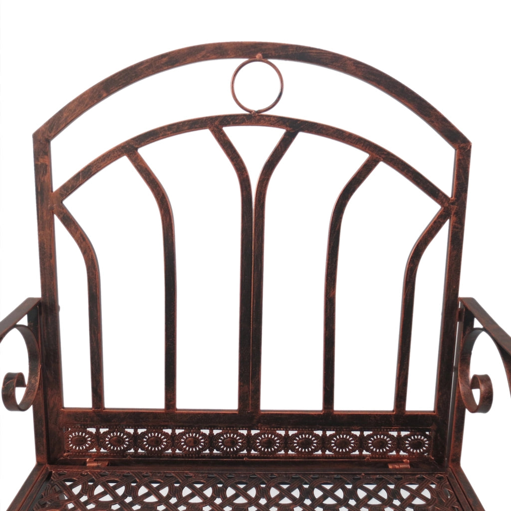 Poltrona dondolo da giardino in rattan ¨C zephmum ¨C marrone e nero 61x79x90