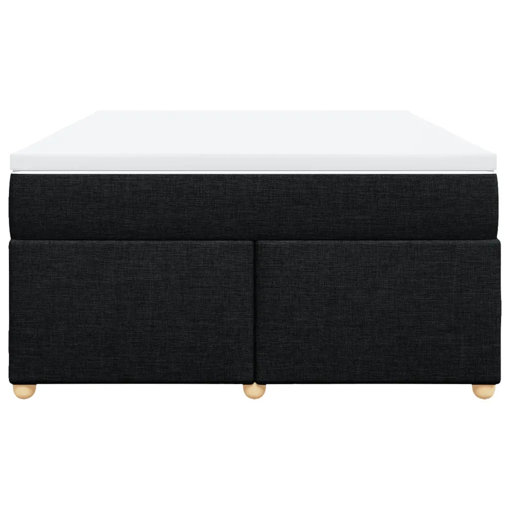Giroletto a Molle con Materasso Nero 140x190 cm in Tessuto 3285375