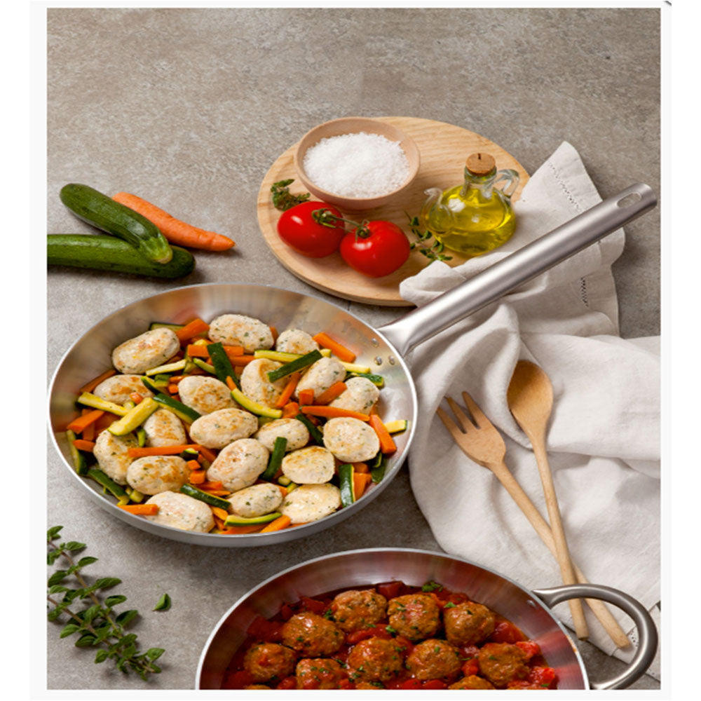 Padellone Jumbo in Alluminio Ø 28 cm Antaderente Induzione Silex Kitchenchef