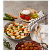 Padellone Jumbo in Alluminio Ø 28 cm Antaderente Induzione Silex Kitchenchef