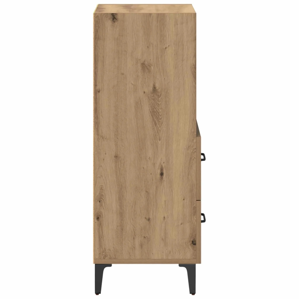 Credenza | Madia | Buffet da pranzo | Armadio da pranzo rovere artigianale 34 x 34.5 x 90 cm Legno multistrato