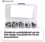 Kit di Trasistore - Set di 200 pezzi - 10 tipi diversi - S8050 e oltre - Componenti elettronici - Ideale per appassionati - Assortimento