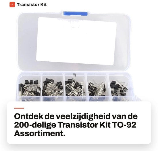 Kit di Trasistore - Set di 200 pezzi - 10 tipi diversi - S8050 e oltre - Componenti elettronici - Ideale per appassionati - Assortimento