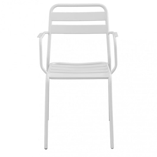 Poltrona Bristol Impilabile 51x52x81 h cm in Acciaio Bianco