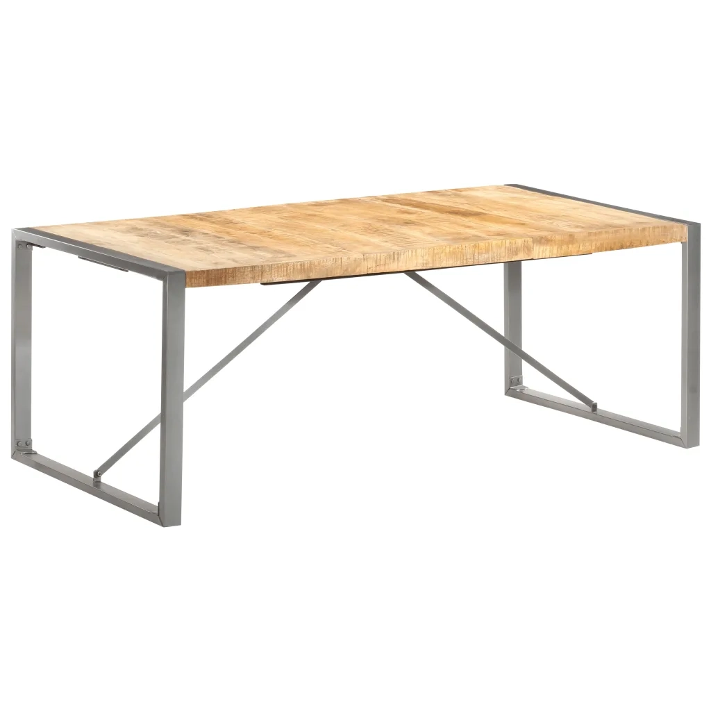 Tavolo da Pranzo 200x100x75cm in Legno Massello di Mango Grezzo cod mxl 29859