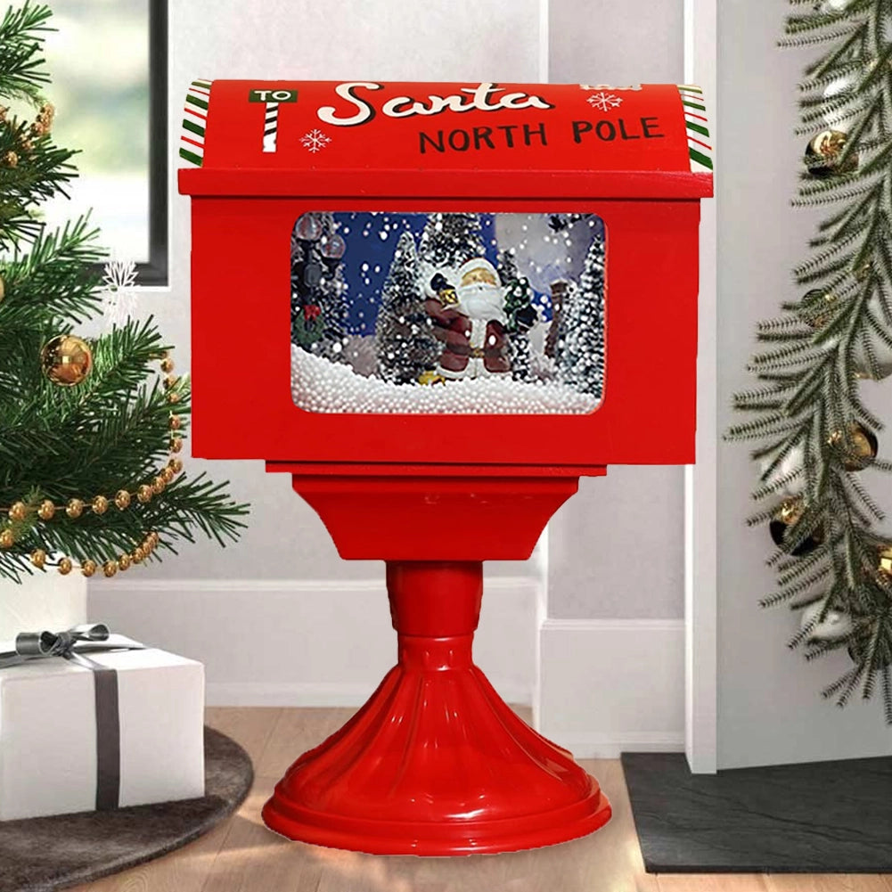 Buca delle Lettere Babbo Natale Luminosa Decorazione Cassetta Postale Natalizia