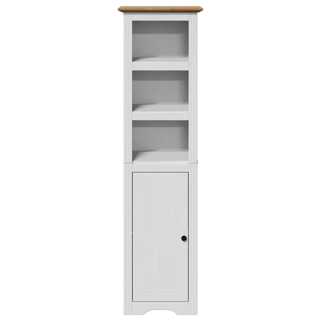Mobiletto da bagno in stile rustico 44 ​​x 30 x 160 cm ampio spazio di archiviazione legno bianco 02_0057681