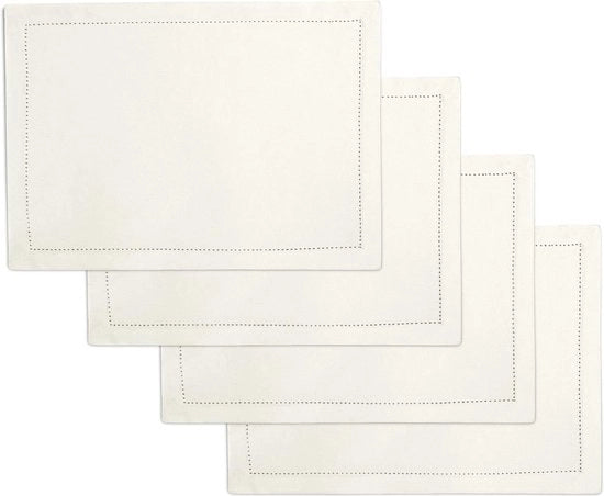 Tavolo da pranzo con tovaglie - 100% cotone - set da 4 - 48,3 x 33 cm