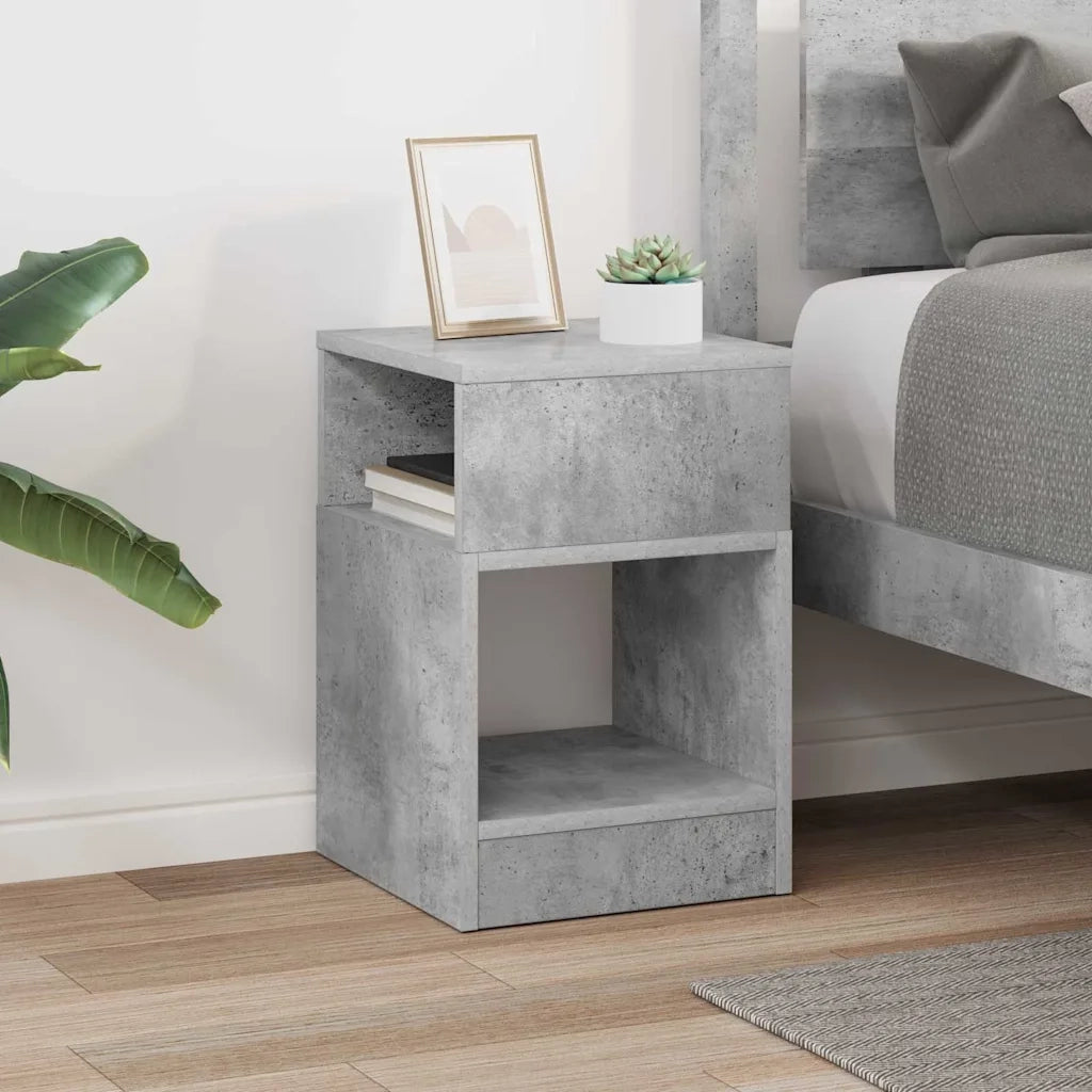 Tavolino Grigio cemento 30,5 x 30 x 45 cm Legno multistrato 890902