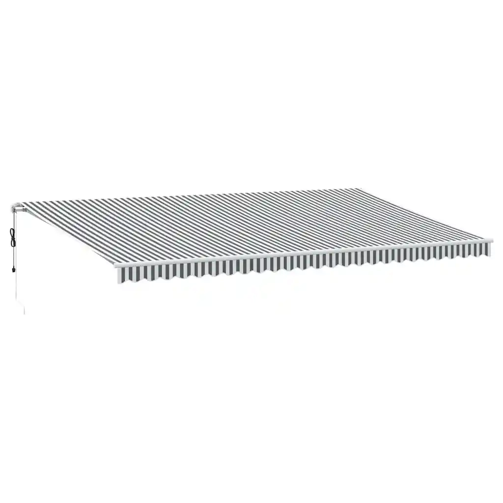 Tenda Retrattile Automatica LED Antracite e Bianco 600x300 cm