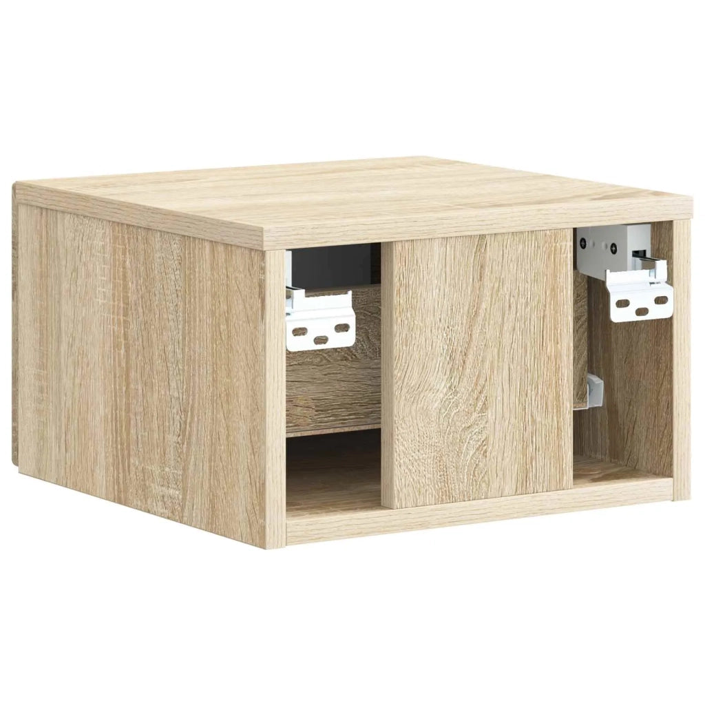 Mobiletto da notte a muro 2 pcs Rovere Sonoma 33 x 34,5 x 20 cm