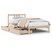 Letto singolo | Letto per adulti | Letto senza Materasso 75x190 cm in Legno Massello Pino