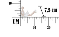 Ballerina Dicy Sdraiata 12x7,5x11 cm in Resina Bianco
