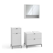 Vicco Set di mobili da bagno Bianco 3 parti