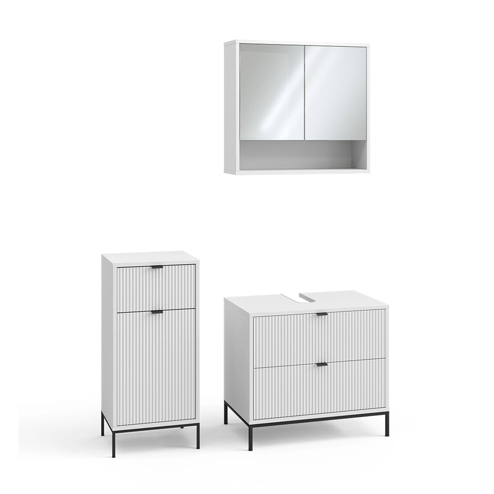 Vicco Set di mobili da bagno Bianco 3 parti