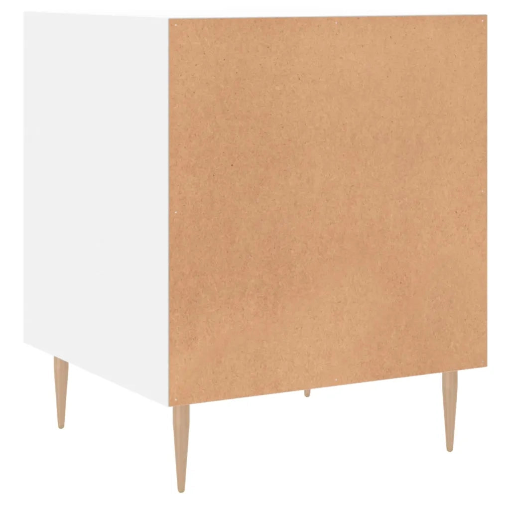 Comodino | Armadio da Notte | Mobiletto da notte Bianco 40x40x50 cm in Legno Multistrato