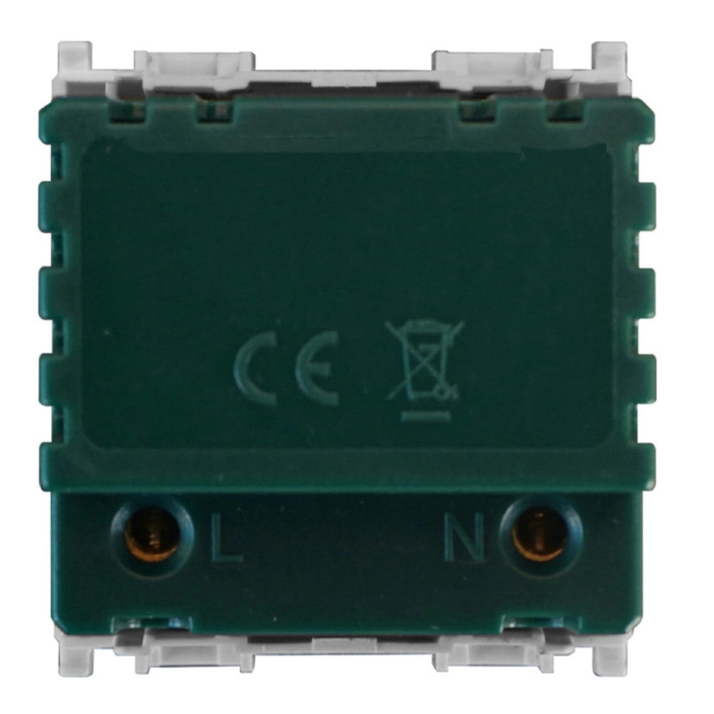 Serie Civile ETTROIT Bianco Compatibile Con Vimar Plana (Lampada Led Segnapasso 2M 220V 6000K)