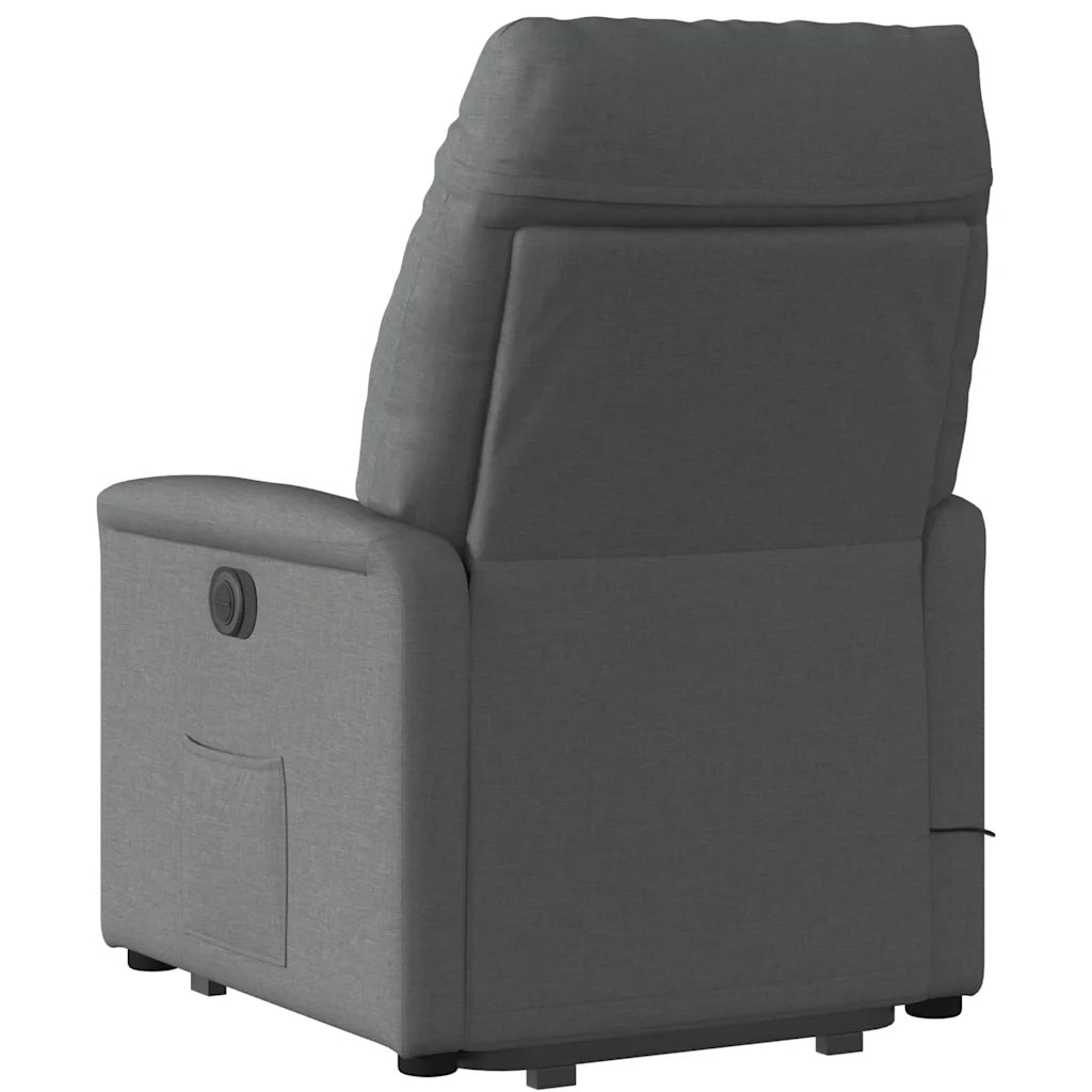 Poltrona Alzapersona Massaggi Elettrica Grigio Scuro Tessuto 3303063