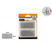 Trade Shop - Set 4pz Toppe Nastro Adesivo Zanzariere 40x85mm Riparazione Schermo Zanzariera Rete -