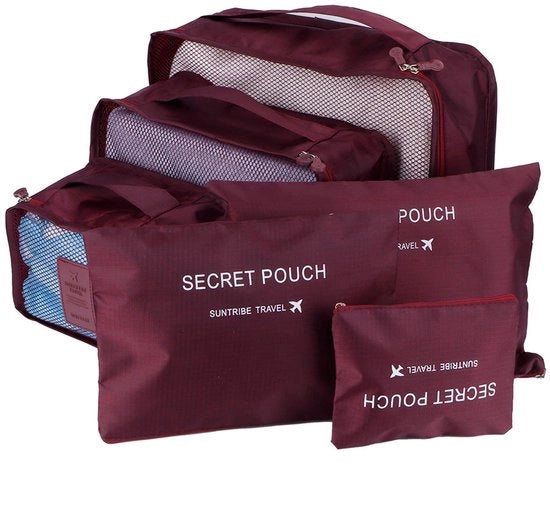 Organizzatore di bagagli leggero in nylon - Set di 6 pezzi - Ideale per le vacanze