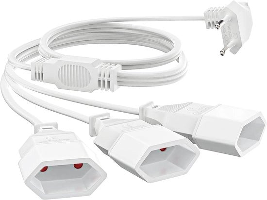 Cavo di estensione 3 in 1 con presa Euro 3 metri | Cavo per TV PC Monitor | Piastra 250V