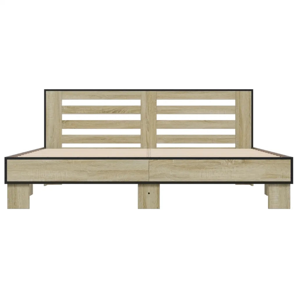Giroletto Rovere Sonoma 200x200 cm Legno Multistrato e Metallo