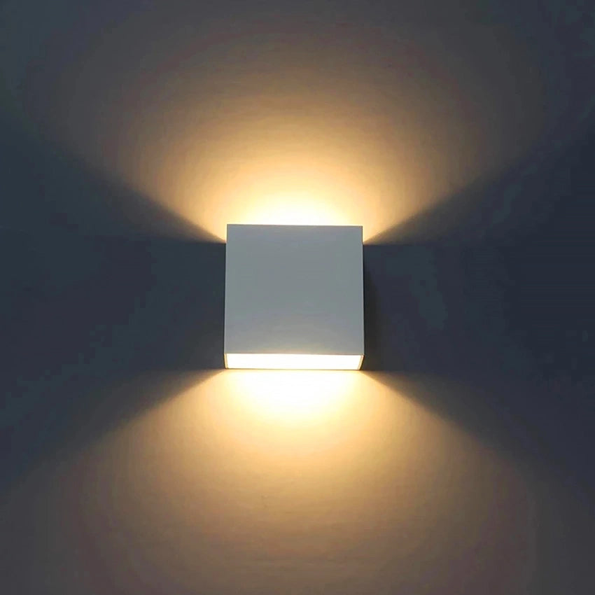 APPLIQUE LED QUADRATA SLIM 12W BI-EMISSIONE LUCE CALDA 3000K° - ILLUMINAZIONE IDEALE PER SOGGIORNI CAMERE INGRESSI UFFICI E NEGOZI