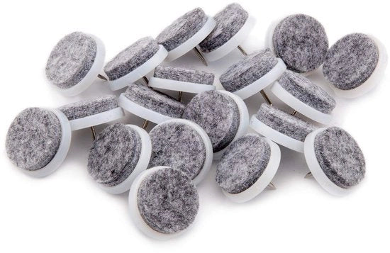 50 gomme anti-slip per pavimento in legno, ronde e verdicciate, per fissaggio sicuro, protezioni per pavimenti in legno, adatte per sedie, tavoli, scrivanie, armadi, gambe di divani, gomme anti-slip, diametro 28 mm/1,1 pollici (bianco).