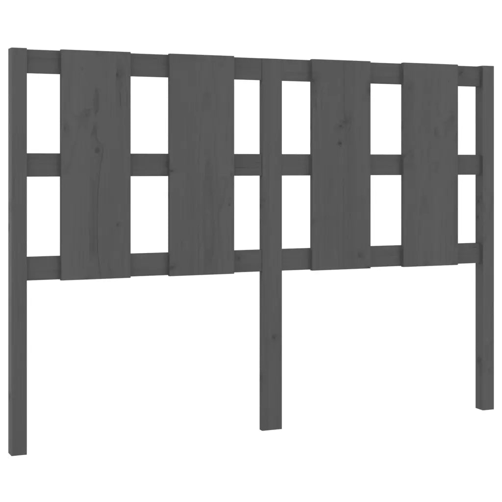 Testiera | Testata per Letto Grigia 145,5x4x100 cm Legno Massello di Pino