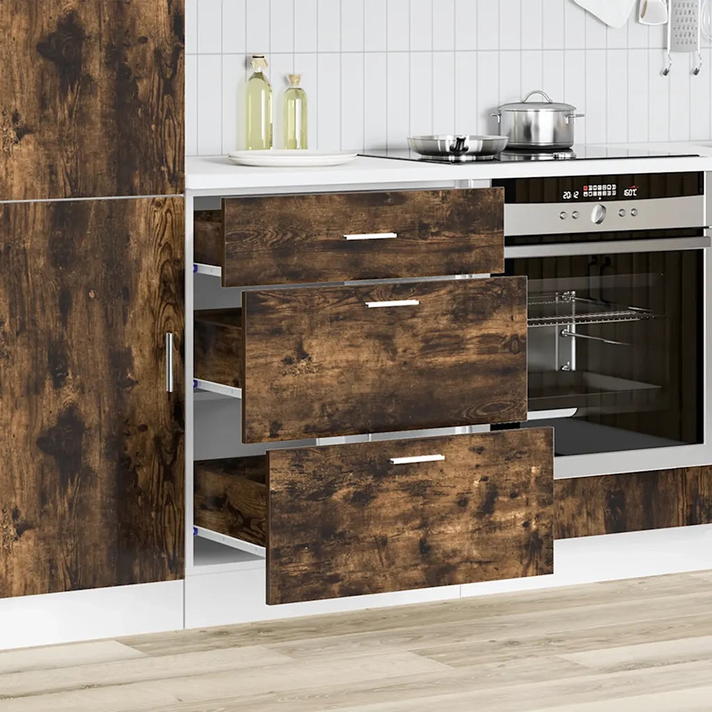 Base da Cucina Â“LyonÂ” Rovere Fumo in Legno Multistrato