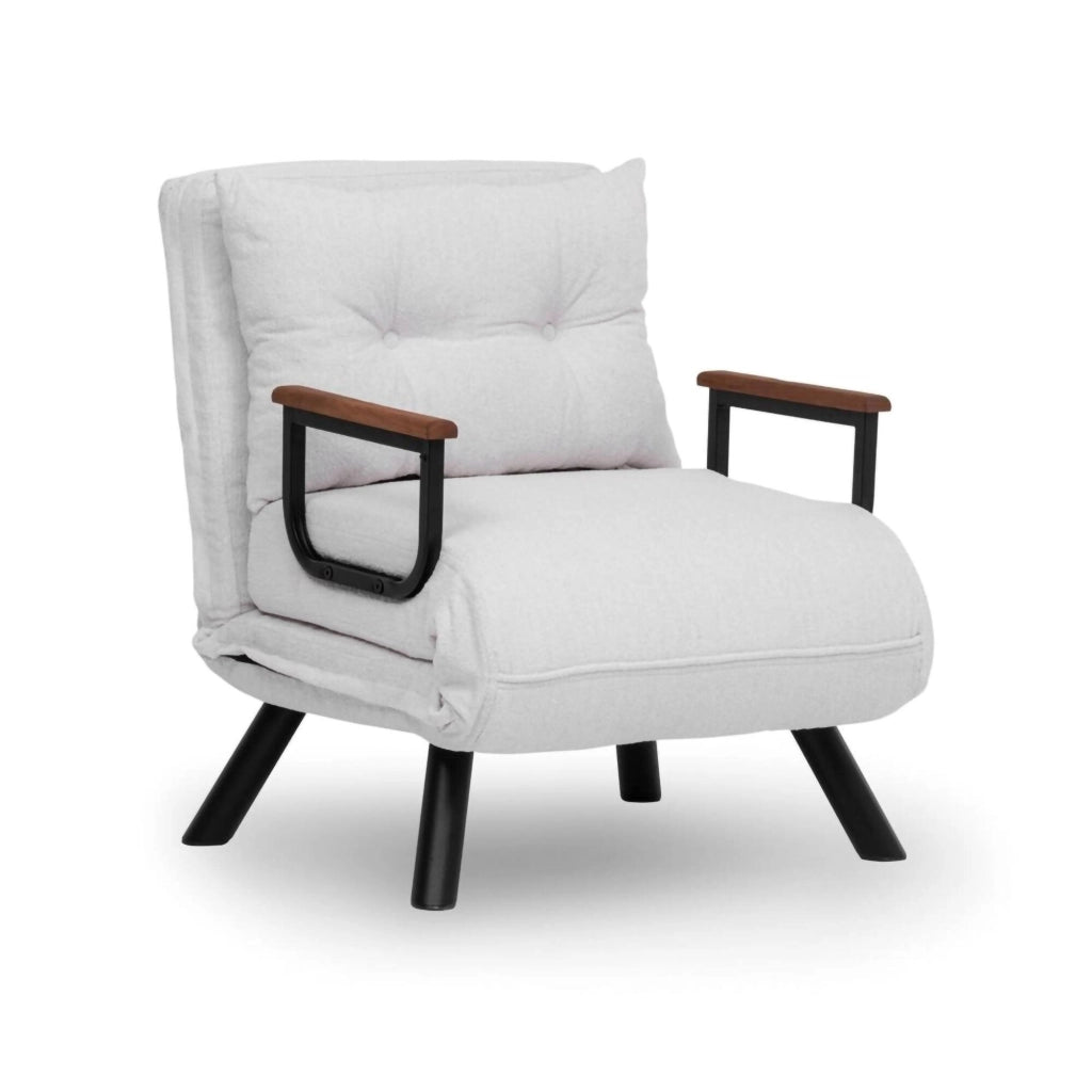 Poltroncina Keoni, Poltrona Reclinabile, 60x78x78h cm Bianco