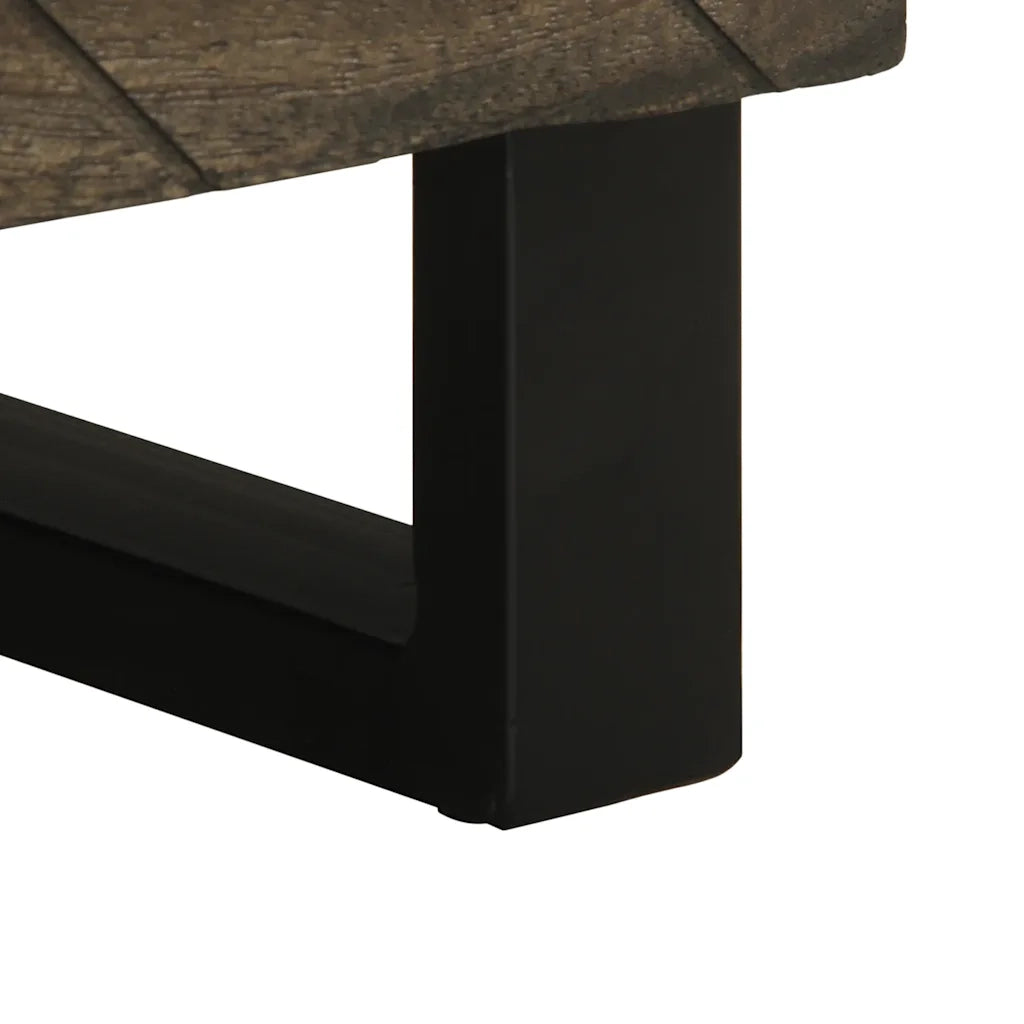 Comodini 2pz-Set di 2 Tavolino da notte Neri 40x33x46 cm in Legno Massello di Mango 258393