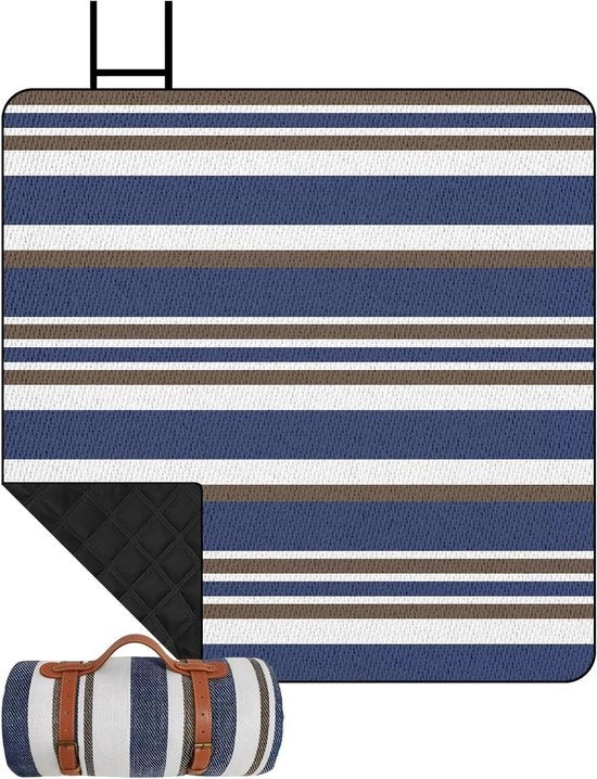 Tenda da picnic acqua resistente - Coperta da spiaggia - Lavabile e ripiegabile - Ombrellone da spiaggia - Coperta da picnic per spiaggia e parco - 200 x 200 cm - Blu