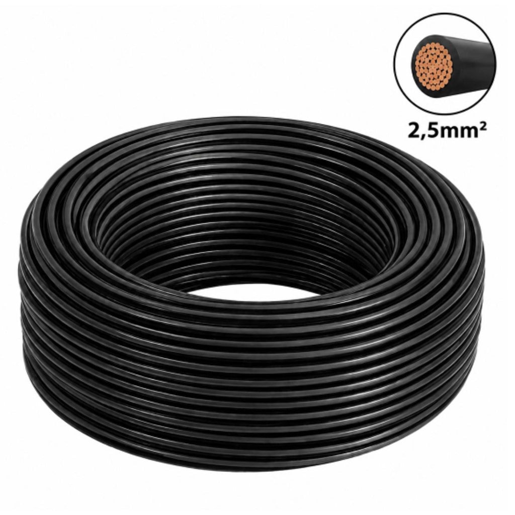 EcoPrice Cavo Unipolare FS17 D2.5mmxL100m Matassa Nero
