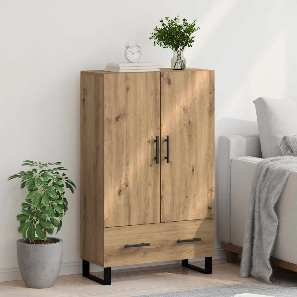 Credenza | Madia | Buffet da pranzo | Armadio da pranzo con cassetto Rovere artigianale 69,5 x 30 x 115 cm