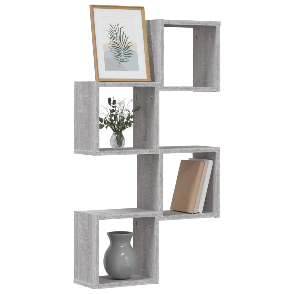Mensole Flottanti Grigio sonoma MDF Medio Montaggio a parete