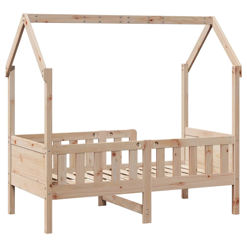 Giroletto Casetta per Bambini 70x140 cm Legno Massello di Pino