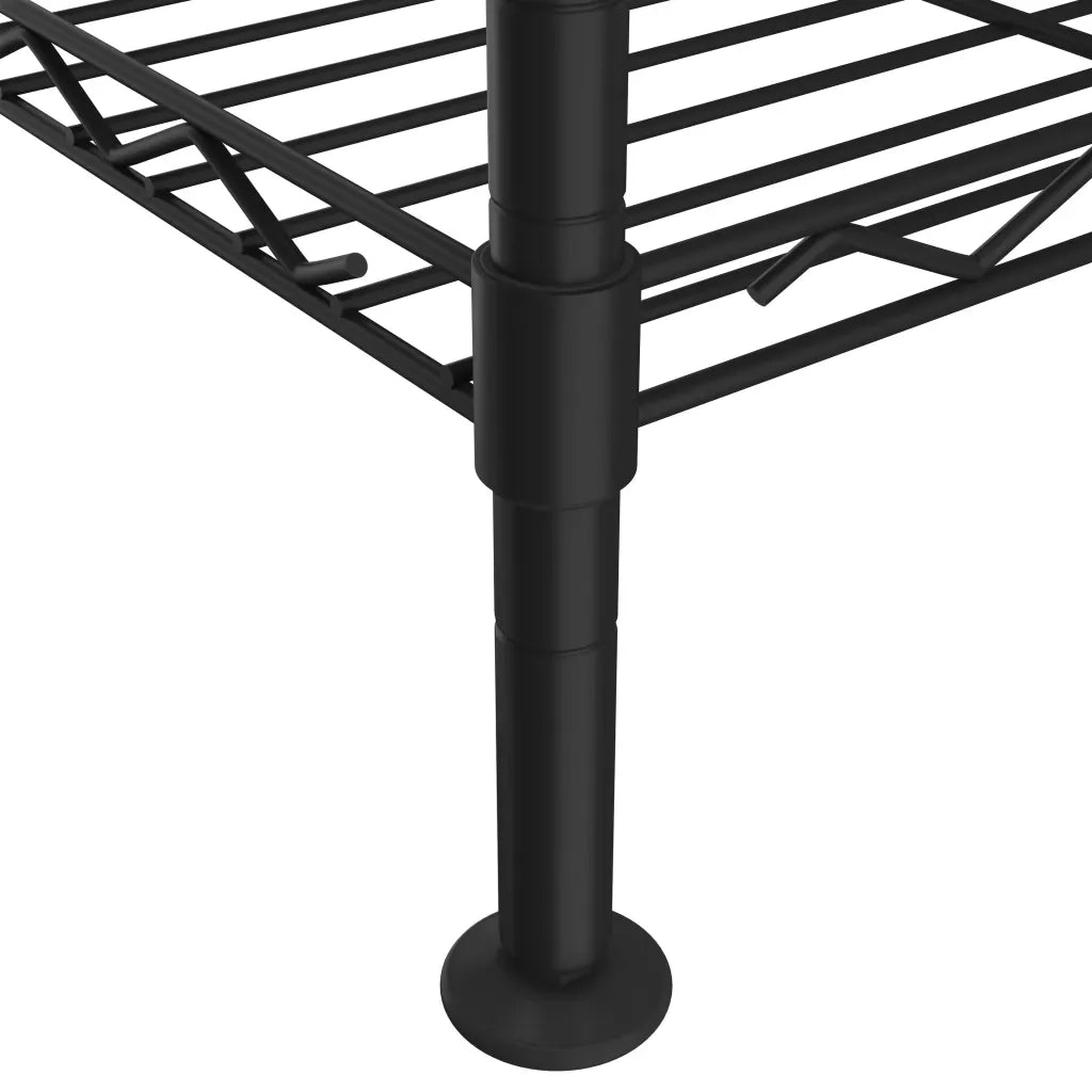 Scaffale a 3 Livelli 60x35x76 cm Nero 150 kg CFW8582369