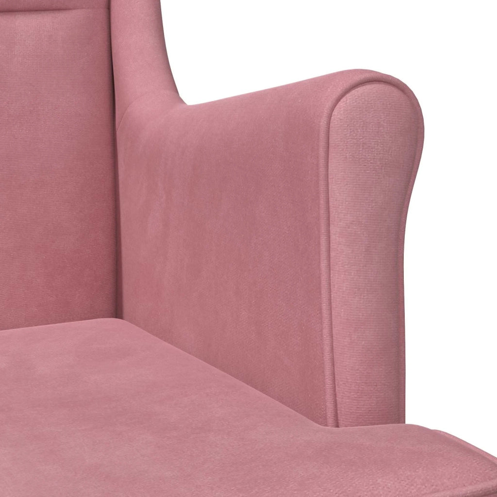 Poltrona | Sedia Relax Rosa Velluto